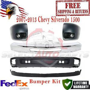 Bumper Chrome 07-13 Valance Extnsion Caps For Chevy Front Silverado 1500
