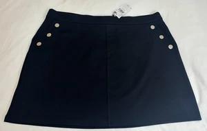 NWT Mango Women's Plus Size Black Mini Skirt, Size 3XL, Pockets, Buttons Detail - Picture 1 of 7