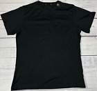 Louis Vuitton kurzärmliges Damen-T-Shirt XL schwarz 100 % Baumwolle Italien läuft klein
