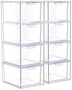 Sorbus Stackable Acrylic Drawers - Clear Make Up Organizers for Vanity - 8 Pl... - Picture 1 of 6