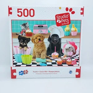 TCG - CUPCAKES Puppies & Kitten - 500 Piece Jigsaw Puzzle COMPLETE - Picture 1 of 3