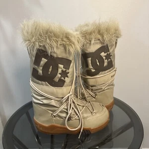Vintage DC Chalet Boots Women’s Sz S 5 Fur Lined Top Winter Snow Snowboard Skate - Picture 1 of 24