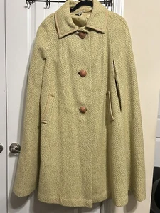 Vintage Artsy Lagen Look Woll Cape/Mantel 70’s Prissy Old Money Made In USA - Bild 1 von 9