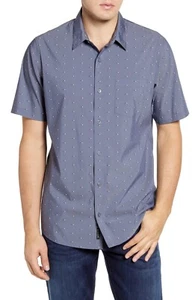 Neu Travis Mathew XL Button Down Kurzarm Hemd Giggle Juice Modell blau Golf - Bild 1 von 1