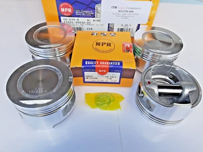 Toyota 22R 22RE 22REC Pistons & Rings +.040 Oversize Pickups & 4runner 85-95 - Image 1 of 4