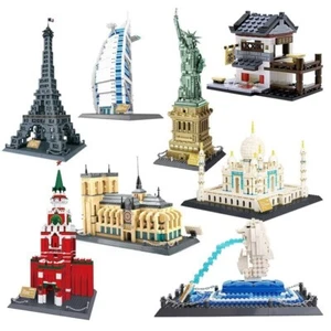 Wange City Architecture Building Blocks Statue of Liberty & Roman Colosseum Set - Picture 1 of 268