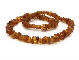 Amber Necklace 44cm 17.32" Gift Cognac Natural Baltic Amber Beads 18,8g 18793 - Picture 1 of 11