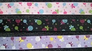 2 Meter Lutscherdruck Ripsband ~ 25 mm breit ~ Handwerk, Kartenherstellung, süße Bäume - Bild 1 von 1