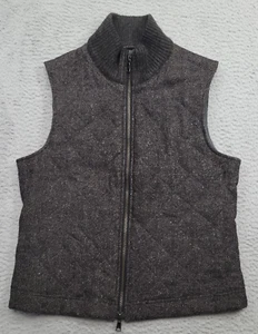 Banana Republic Modern Slim Fit Men's 38S (40) Full Zip Sweater Vest Gray Wool - Picture 1 of 9