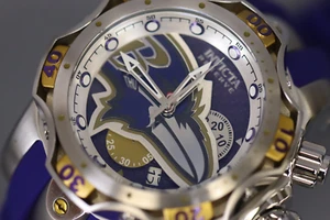 Invicta NFL Herren 52,5 mm Edelstahl + Aluminium Gold + Lila + Stahl Silber - Bild 1 von 5