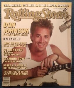 1980's Don Johnson Monkees Tom Hanks AIDS September 1986 Rolling Stone Magazine