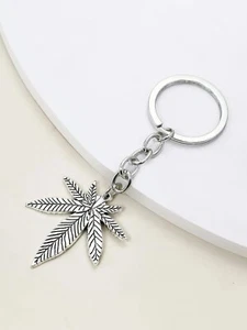 MARIJUANA CANNABIS LEAF KEYRING FUNNY JOKE SMOKERS MENS NOVELTY BIRTHDAY PRESENT - Picture 1 of 1