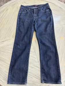 Cambio Norah Straight Jeans Womens 10 Blue Swarovski Crystals Pockets - Picture 1 of 3