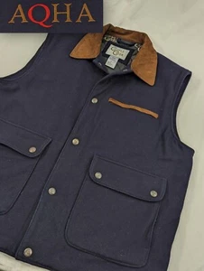 Cripple Creek XXL Wool Snap Vest AMERICAN QUARTER HORSE Western Cowboy AQHA - Picture 1 of 9