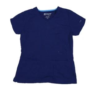 Grey's Anatomy Solid Blue Active Fit Short Sleeve Uniform Scrub Top Womens XL - Picture 1 of 7