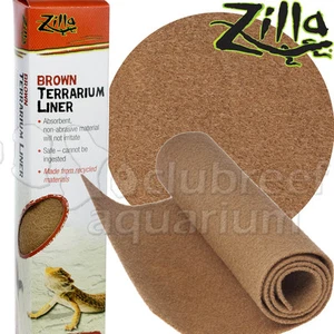 Zilla Brown Terrarium Liner Reptile Pad Reduce Odor 10/20L/29 Gallon Size - Picture 1 of 2