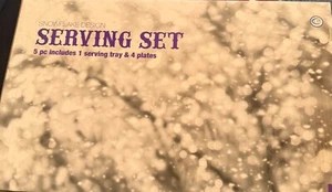 SNOWFLAKE SERVING SET 5 PIECE ULTRA BEAUTY BRAND NEW - Picture 1 of 2