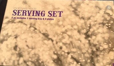 JUEGO DE SERVIR COPO DE NIEVE 5 PIEZAS ULTRA BELLEZA NUEVO Foto 1 de 2