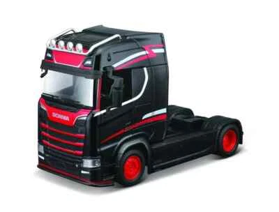BURAGO 1:43 DIE CAST CAMION SCANIA S370 HIGHLINE CAB BLACK     ART 18-32207 - Immagine 1 di 2