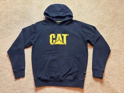 CAT Parche Logo Oruga Ropa de Trabajo Negro Amarillo Sudadera con Capucha Sudadera M Foto 1 de 4
