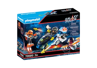 Playmobil Galaxy Police Moto et policier de l'espace 70020 avec gyrophare