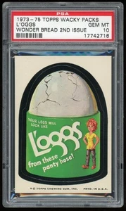 1974 Topps Wacky Packages Sticker L'oggs Wonder Bread 2nd PSA 10 - Picture 1 of 2