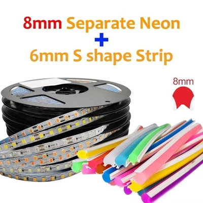 8mm Separate Silicone Neon Strip S-Bendable Flexible Led Tape For DIY Neon Sign - Image 1 of 4