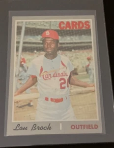 1970 Topps Baseballkarte #330 Lou Brock fast neuwertig oder besser - Bild 1 von 3