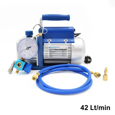 Kit carica e vuoto - Pompa 42 Lt/min - manometro R32 R410A R407C R134A -  frusta - Imagen 1 de 4