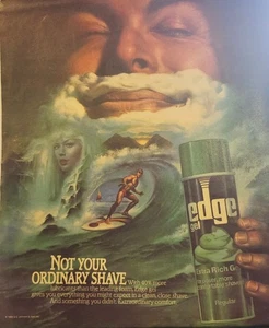 1985 Edge Shaving Gel Foam Moisure Extra Rich Old PRINT AD Fan Gift! (4365) - Picture 1 of 1