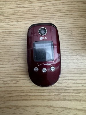 Verizon Wireless LG VX8350R Burgundy Camera Flip-phone - nice, Works - Image 1 of 4