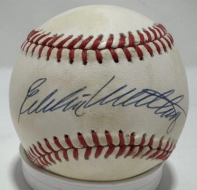 EDDIE MATHEWS Signed Official MLB Baseball  AUTO - Milwaukee Braves - JSA - Image 1 of 3