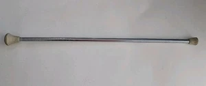 Vintage Twirling Baton 24” Inches Silver Chrome Majorette Rubber Ends - Picture 1 of 5
