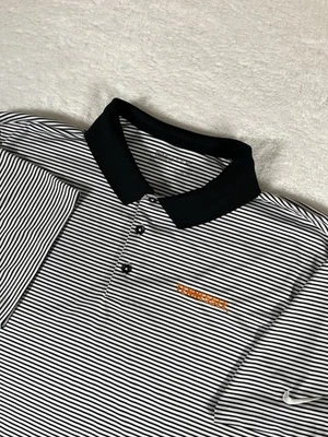 Nike Golf Dri Fit Tennessee Volunteers Black White Striped Polo Shirt Men’s XXL - Image 1 of 4
