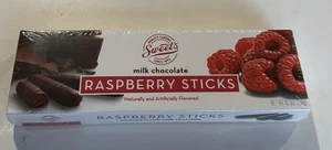 Sweets Milk Chocolate Raspberry Sticks Box 10.5oz New Sealed 2/14/26 - Picture 1 of 4