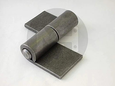 Heavy Duty Weld On Hinges - 5mm Thick Steel - Detachable Pin - Pack of 2 - Image 1 of 4