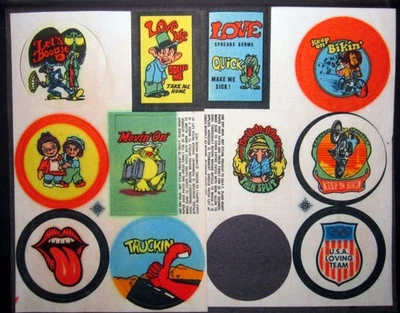 1973 Vintage Heat Transfer Iron On Original Lot Truckin Love USA Tongue Boogie - Image 1 of 4