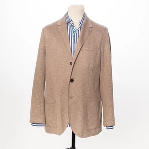 HARRIS WHARF Sport Coat Beige Unlined Cotton Blend Twill Blazer EU54 US44 - Picture 1 of 7