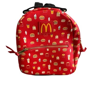 McDonald’s LUNCH Mealtime Favorites Allover Print Mini Backpack NEW Graphic - Picture 1 of 7