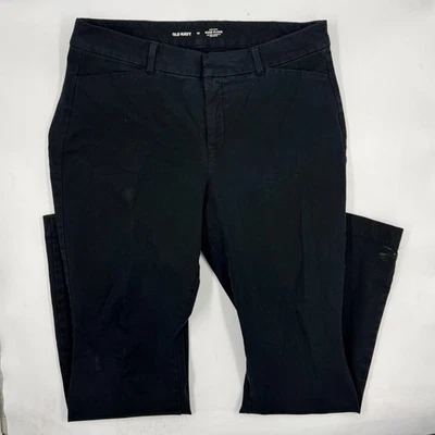 Pantalones acampanados Pixie Old Navy para mujer talla 14 negros elásticos mezcla de algodón calce Foto 1 de 4