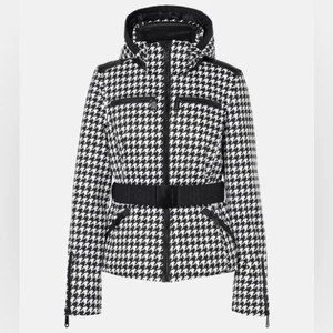 Goldbergh Galaxy Printed Ski Jacket HIDA Belted Jacket NWT US 6 Houndstooth - Picture 1 of 13