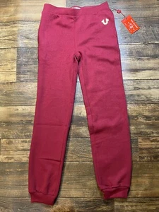 Kids True Religion Red Horseshoe Logo Sweatpants Joggers - Youth Male XL - Picture 1 of 6