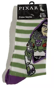 Calze nuove Pixar Toy Story/Buzz Lightyear Crew 9-13 spedizione gratuita - Foto 1 di 2