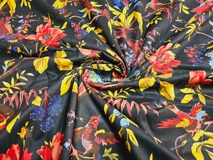 20 Yard Indian Handmade Cotton Bird Printed Crafts Sewing Fabric Cloth - Picture 1 of 5
