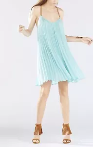 NEW BCBGMAXAZRIA CAYANNE SLEEVELESS PLEATED DRESS SJG69D51/M634A SIZE M - Picture 1 of 4