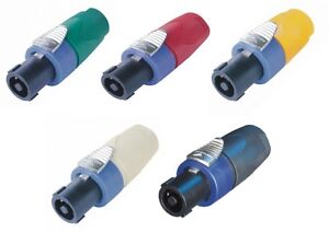 A Pair of Neutrik NL4FX 4 Pole SPEAKON Plugs with a choice of 5 Colours 