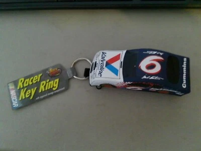 VINTAGE NOS #6 MARK MARTIN NASCAR RACER KEY RING WITH ZIPPERED POUCH - Image 1 of 3