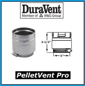 DURAVENT PELLETVENT PRO Pipe 3" Diameter Appliance Adapter #3PVP-ADS NEW! - Picture 1 of 1