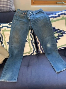 Levi 501 Vaqueros Botón Mosca Hombre Medido Talla 30x31 - Imagen 1 de 8
