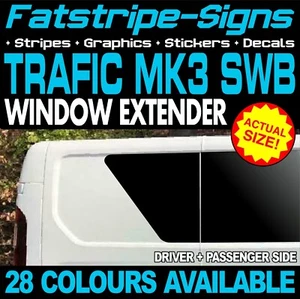 passend für Renault Traffic MK3 SWB L1 FENSTER EXTENDER GRAFIKAUFKLEBER CAMPERVAN - Bild 1 von 3
